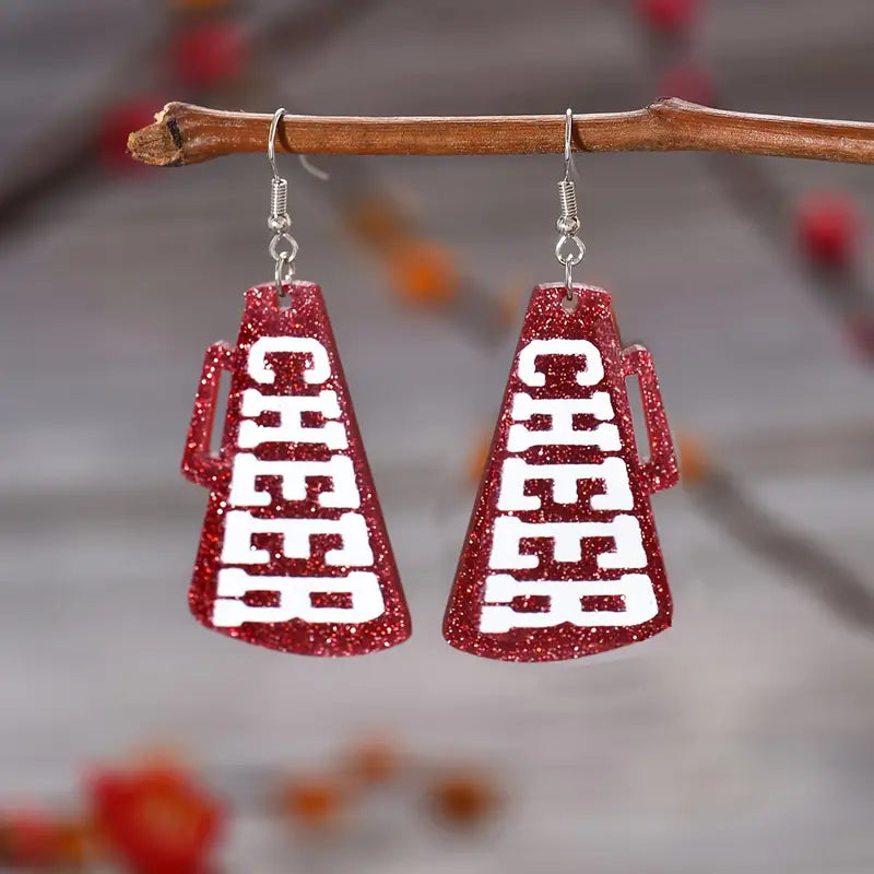 Red Cheer Earrings